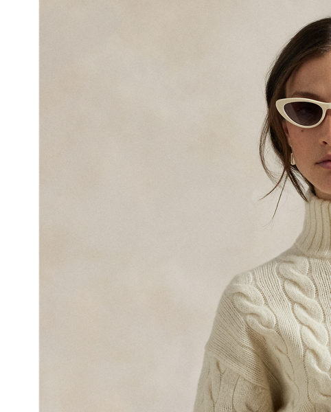 Italian wool and cashmere is cable-knit for a soft, chunky texture to create this relaxed-fitting pullover featuring a half-zip placket. Our signature embroidered Pony adorns the chest.