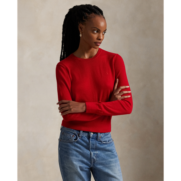 Knit with medium-weight Italian wool, this classic crewneck jumper is accented with our signature embroidered Pony at the left chest.