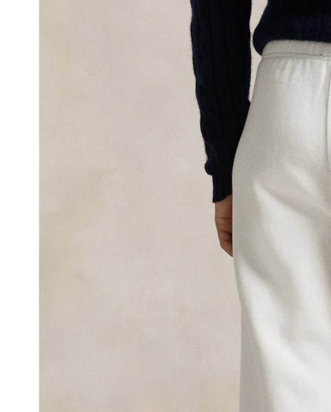 Made with cotton-blend fleece and garment washed, these drawstring tracksuit bottoms are cut for a wide-leg silhouette and accented with our signature embroidered Pony.