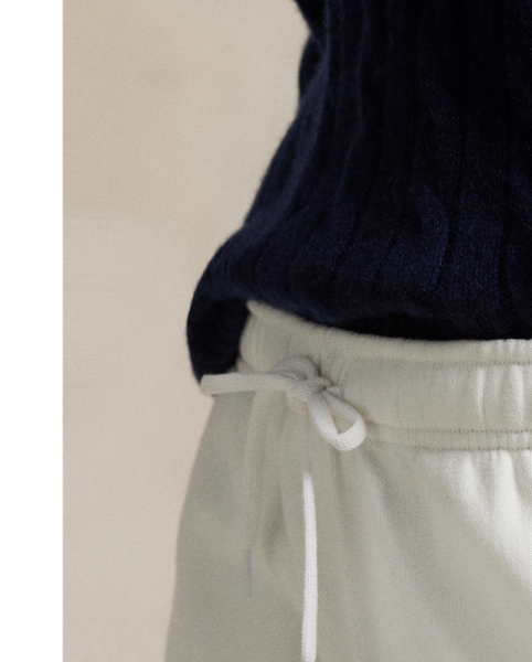 Made with cotton-blend fleece and garment washed, these drawstring tracksuit bottoms are cut for a wide-leg silhouette and accented with our signature embroidered Pony.