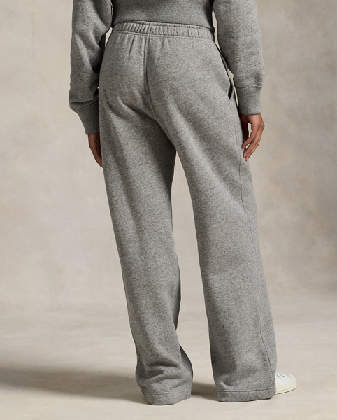 Made with cotton-blend fleece and garment washed, these drawstring tracksuit bottoms are cut for a wide-leg silhouette and accented with our signature embroidered Pony.