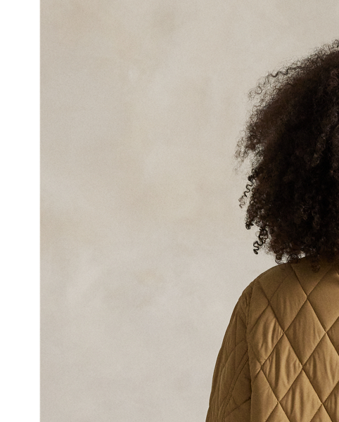 Featuring a quilted construction, this lightly insulated barn jacket is crafted with water-repellent fabric that is accented with cotton corduroy trim and finished with our signature embroidered Pony.