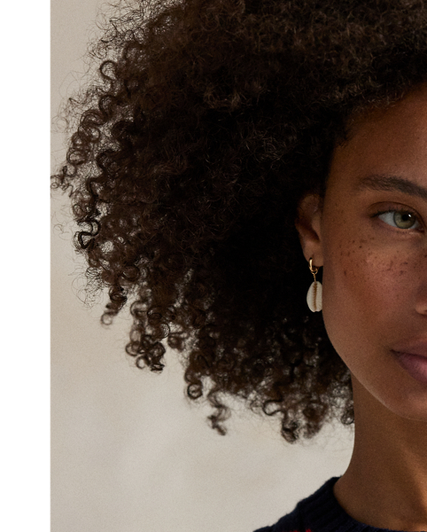 Multicoloured stripes define this slim-fitting crewneck jumper, which is crafted from combed cotton and features our signature cable-knit construction.