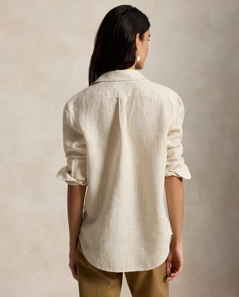 Camicia in Lino a Righe Classic-Fit Ralph Lauren