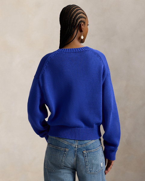 Maglia Girocollo in Cotone Big Pony Ralph Lauren
