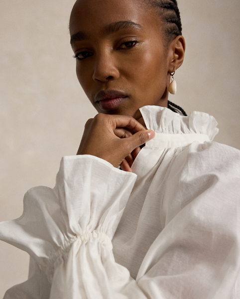 Camicia in Organza di Cotone e Seta Ralph Lauren