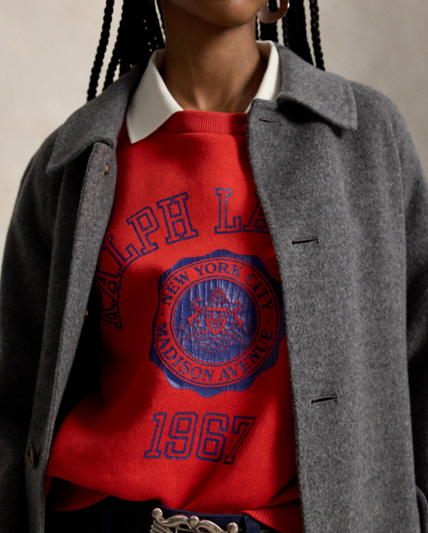 Felpa Polo Ralph Lauren con Colletto e Stemma Vintage