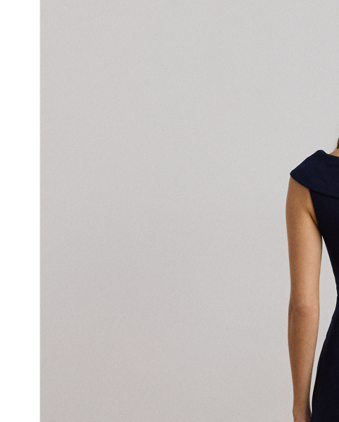 Crafted with smooth, body-hugging jersey, this cocktail dress is designed with an elegant off-the-shoulder neckline and a twist-front detail on the waist.