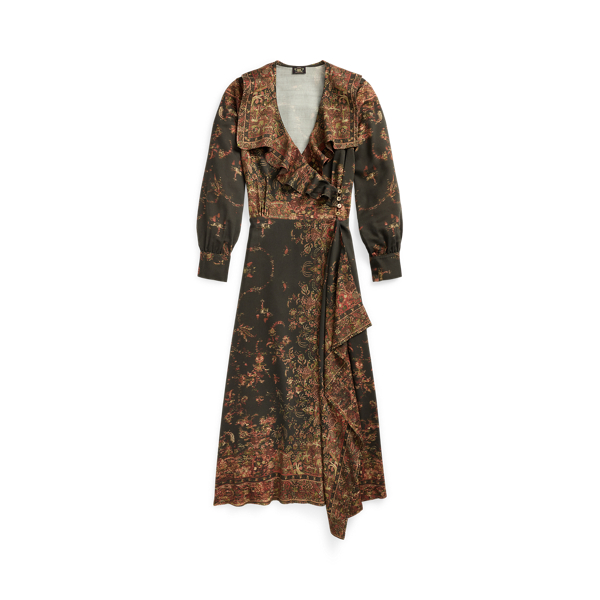 Paisley-Print Wrap Dress