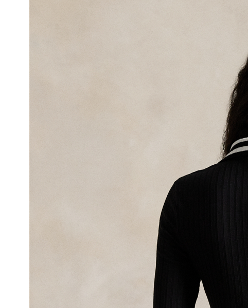 Reimagining the classic Polo shirt, this rib-knit version features long sleeves with contrast tipping and our signature embroidered Pony.