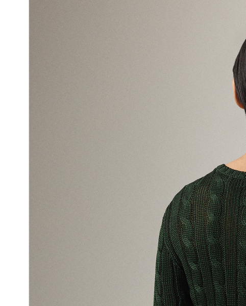 Our iconic cable-knit crewneck jumper melds impeccable craftsmanship with the refined luxury of high-shine silk, which is specially selected for its soft hand and beautiful sheen.