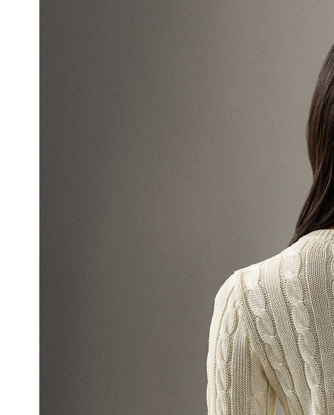 Our iconic cable-knit V-neck jumper combines impeccable craftsmanship with the refined luxury of high-shine silk, which is specially selected for its soft hand and beautiful sheen.