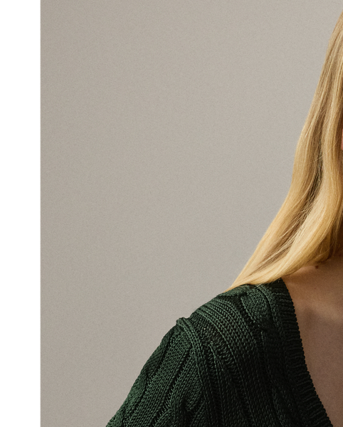 Our iconic cable-knit V-neck jumper combines impeccable craftsmanship with the refined luxury of high-shine silk, which is specially selected for its soft hand and beautiful sheen.