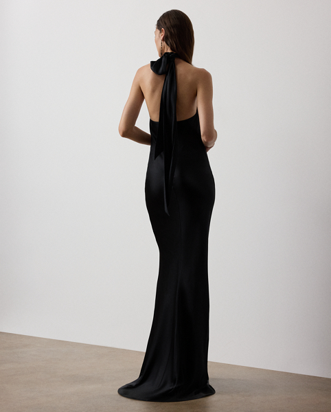 Abito da Sera Chilton in Raso Stretch - Ralph Lauren