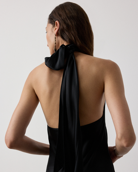 Abito da Sera Chilton in Raso Stretch - Ralph Lauren