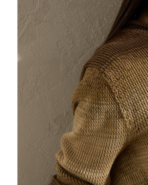 Taking cues from menswear, this version of our rollneck jumper is cut for a slightly oversize fit. Spun with a twisted jersey stitch, this intarsia-knit style is crafted from a blend of linen, silk, cotton and cashmere yarns, which have been plied-up for hand knitting and arranged to create a beautiful ombré effect.