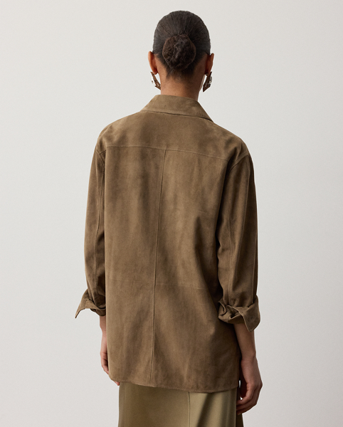 Camicia Landry in Agnello Scamosciato Ralph Lauren