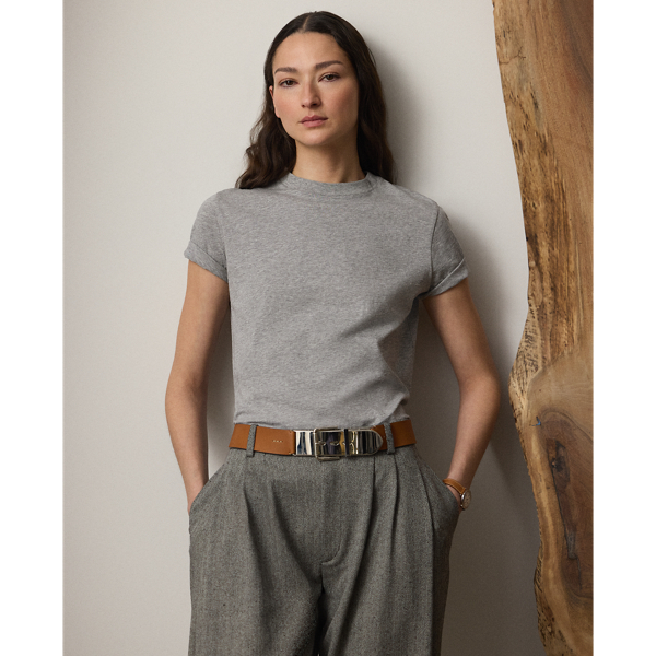 Crafted from cotton jersey, the Hallie T-shirt is embroidered with  Ralph Lauren Lauren's script logo on the hem for a signature finish.
