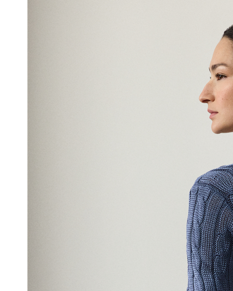 Our iconic cable-knit cardigan jumper combines impeccable crafting with the refined luxury of high-shine silk, which is specially selected for its soft hand feel and beautiful sheen.