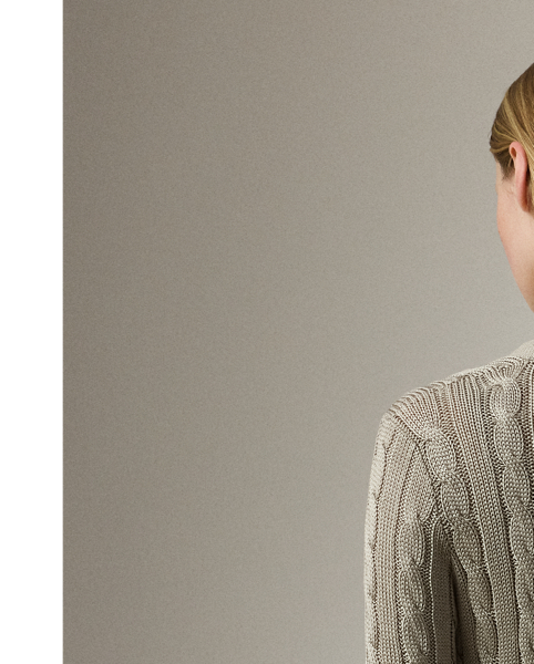 Our iconic cable-knit cardigan jumper combines impeccable crafting with the refined luxury of high-shine silk, which is specially selected for its soft hand feel and beautiful sheen.