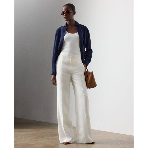 Traditionally tailored with leg creases and waist darts, the Dean trouser is fitted through the waist and hip with a slightly wider leg. This version is crafted from rustic-yet-chic linen in a classic construction for season-spanning wear.