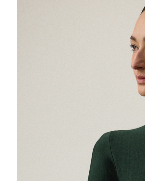 Celebrating timeless elegance with a fluid silhouette and artisanal crafting, this long-sleeve jumper dress is spun with two viscose yarns in different thread counts, creating an interlock fabric that provides a soft, smooth hand feel and a subtle lustre. A horizontally-knit body produces a figure-hugging bodice that flows beautifully into a perfectly draped skirt, while sheer details at the cuffs and hem lends to this style's breezy sensibility.