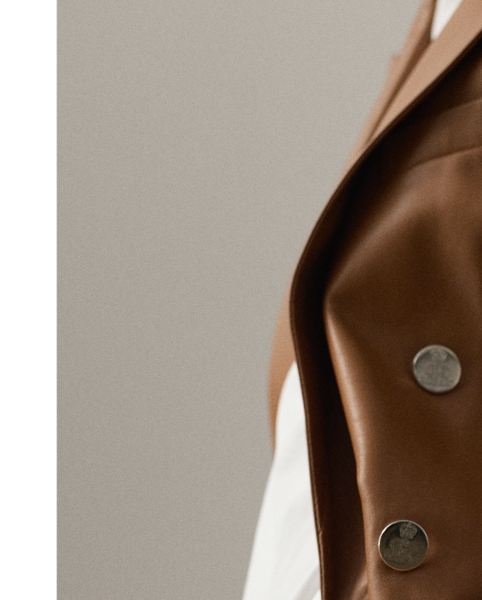 Debuted as a men's sporting style in 19th-century Britain, the double-breasted jacket is one of  Ralph Lauren Lauren's enduring signatures. Accented with our "RL" and crown-engraved polished buttons, this version of the iconic Camden is crafted in Italy from supple nappa lambskin and lined with a signature jacquard fabric.