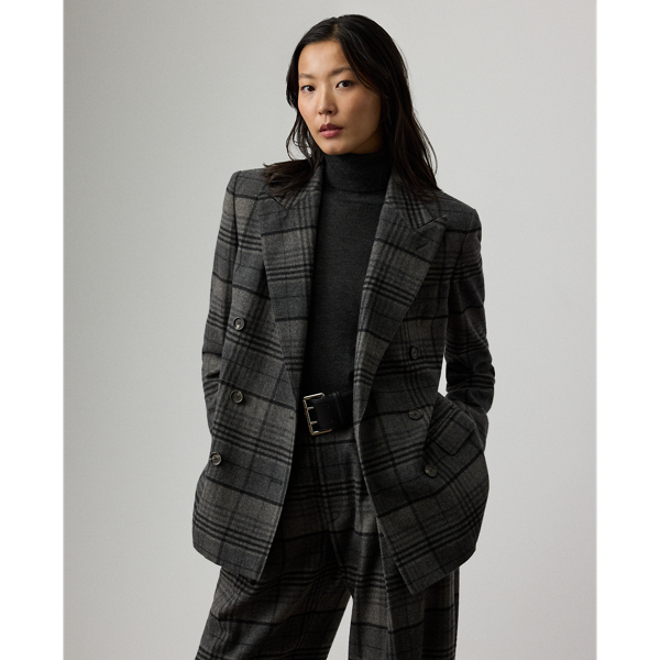 The Kent is a menswear-inspired double-breasted silhouette. Reminiscent of vintage  Ralph Lauren Lauren plaid tailoring, this version's fibre-dyed fabric is redeveloped for a softer hand and lighter weight, making it perfect for transitional dressing. Highly considered tailoring details, including waist darts and princess seams, exquisitely sculpt this style’s flattering silhouette.