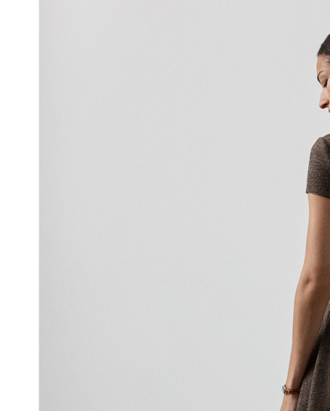 Uniting traditional tailoring elements with the appeal of soft dressing, the Margaret features engineered side panels with on-seam pockets, bust darts, a flattering crewneck and a sweeping A-line skirt. Crafted in Italy, this timeless style is made with tick-weave wool jersey for a remarkable drape and soft hand feel.