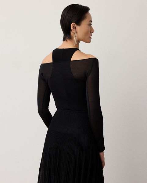 Top Maxine a Strati in Jersey - Eleganza Ralph Lauren