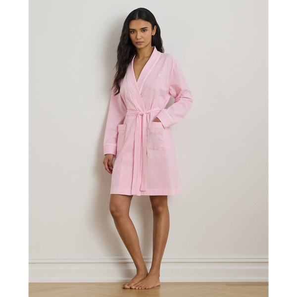 Vestaglia in Jersey di Cotone a Righe Ralph Lauren