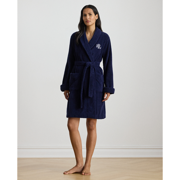 Equipped with a self-belt at the waist, this shawl-collar robe is made with cotton terry for an ultracosy fit and feel. An "LRL"-embroidered logo on the chest adds a signature Lauren Ralph Lauren Lauren finish.