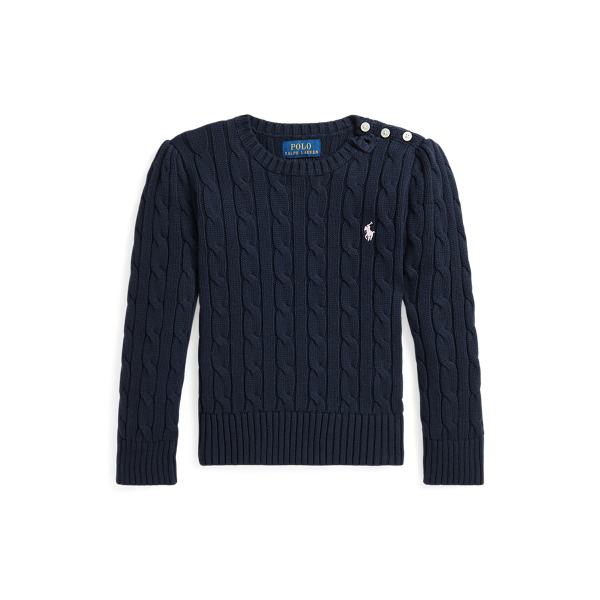 Polo Ralph Lauren Cable-knit Cotton Jumper In Blue