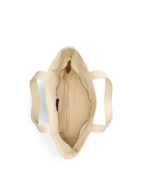 Tote in Tela Ralph Lauren's Coffee - Stile Unico