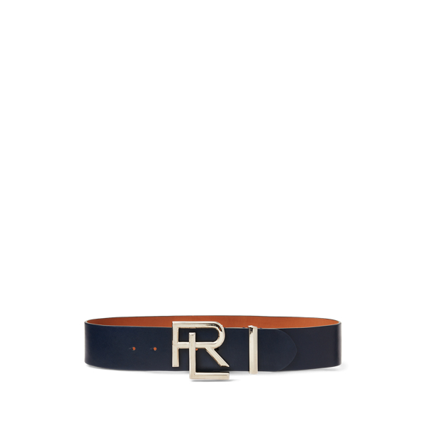 RL Box Leather Wide Belt