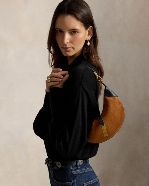 Borsa Mini Polo ID in Camoscio - Eleganza Ralph Lauren