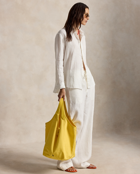 Tote Polo Play Grande in Tela e Pelle - Ralph Lauren
