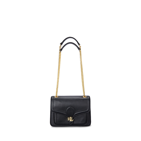 Laurèn Pebbled Small Bradley Convertible Bag In Black