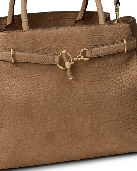 Bauletto Blaike Grande Ralph Lauren in Nabuk Goffrato