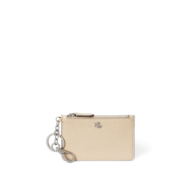 Porte-cartes zippé en cuir texturé - Lauren - Modalova