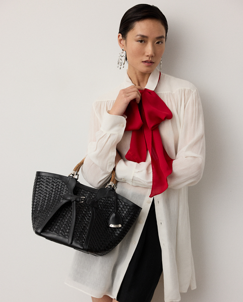 Tote in Pelle Intrecciata Ralph Lauren - Eleganza Unica