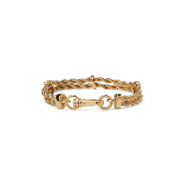 Bracelet superposé à chaînes plaquées or - Lauren - Modalova