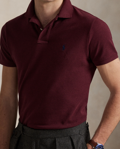 An American style standard since 1972, the Polo shirt has been imitated but never matched. Over the decades, Ralph Lauren Lauren has re-imagined his signature style in a wide array of colours and fits, yet all retain the quality and attention to detail of the iconic original. This version is made from our highly breathable cotton mesh, which offers a textured look and a soft feel.