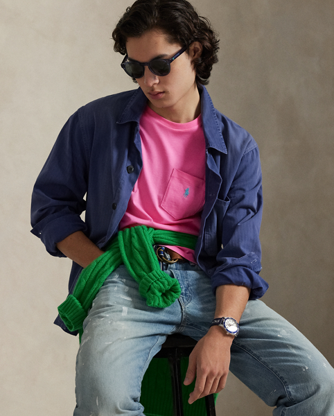 Maglietta Ralph Lauren Custom Slim-Fit in Cotone