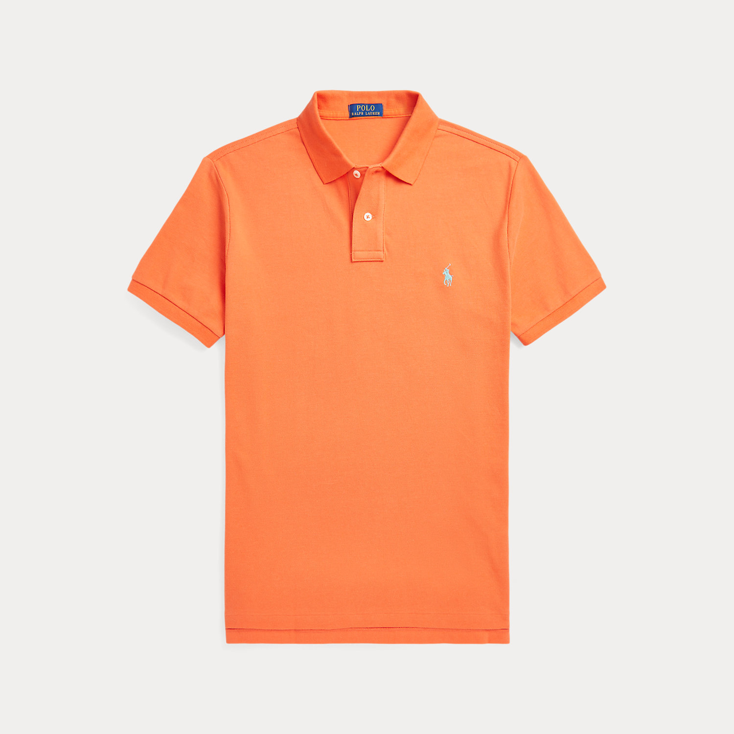 Polo Ralph Lauren Custom Slim Fit Mesh Polo Shirt In Orange
