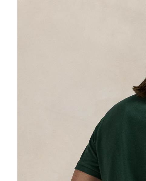 An American style standard since 1972, the Polo shirt has been imitated but never matched. Over the decades,  Ralph Lauren Lauren has re-imagined his signature style in a wide array of colours and fits, yet all retain the quality and attention to detail of the iconic original. This trim version is made from our highly breathable cotton mesh, which offers a textured look and a soft feel.
