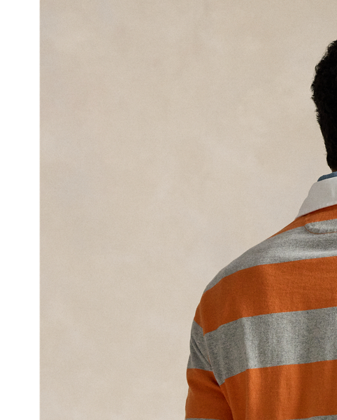 With its athletic details and timeless design, the Iconic Rugby Shirt captures the preppy yet sporty sensibility that has long defined the Polo  Ralph Lauren Lauren brand. This version features all the hallmarks of a traditional rugby shirt – the distinctive stripe, white point collar, concealed placket, rubber buttons and rib-knit cuffs. Made from durable cotton jersey, which stays true to the sport's rough-and-tumble heritage, this shirt will stand up to repeated wear on and off the pitch.