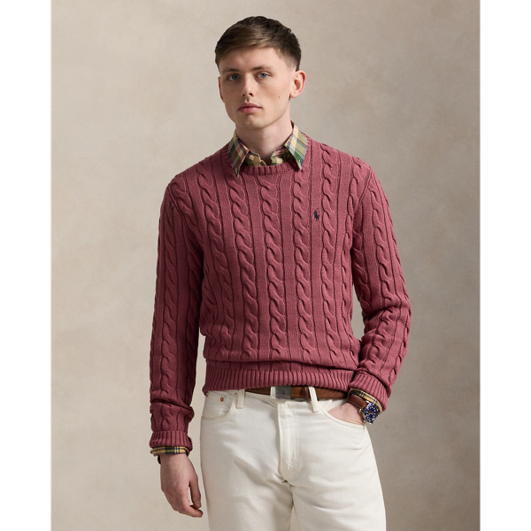 This cotton jumper combines two of Polo's most iconic design elements: a textural cable-knit motif and our signature embroidered Pony.