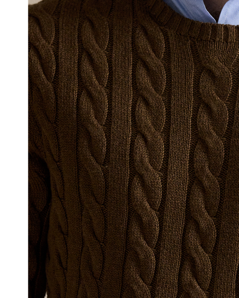 This cotton jumper combines two of Polo's most iconic design elements: a textural cable-knit motif and our signature embroidered Pony.