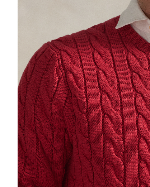 This cotton jumper combines two of Polo's most iconic design elements: a textural cable-knit motif and our signature embroidered Pony.